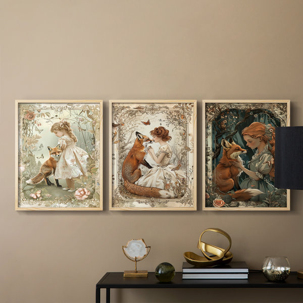 Winston Porter FeminineSeriesLXXXVSet Of 3 Framed Giclee Prints Ready